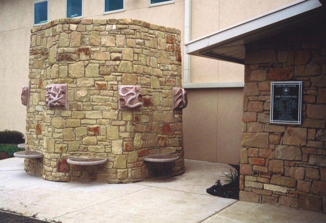 South Austin EMS Station, Austin, Philippe Klinefelter, medicinal plants sculpture